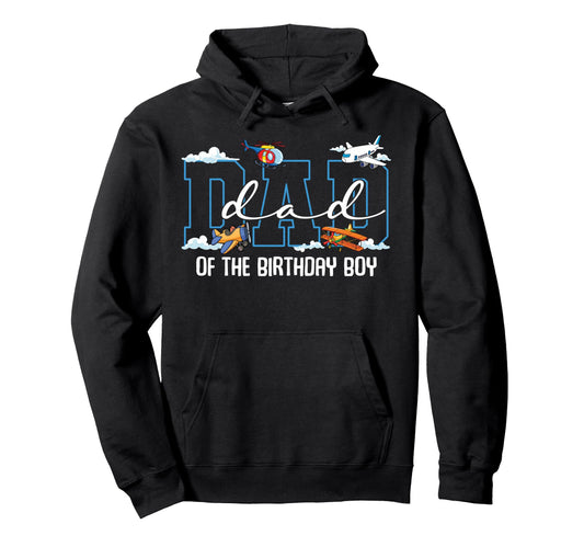Airplane Birthday Dad Birthday Plane Hoodie - Minimalist Print Men Women - T-Shirt, Sweatshirt, Hoodie