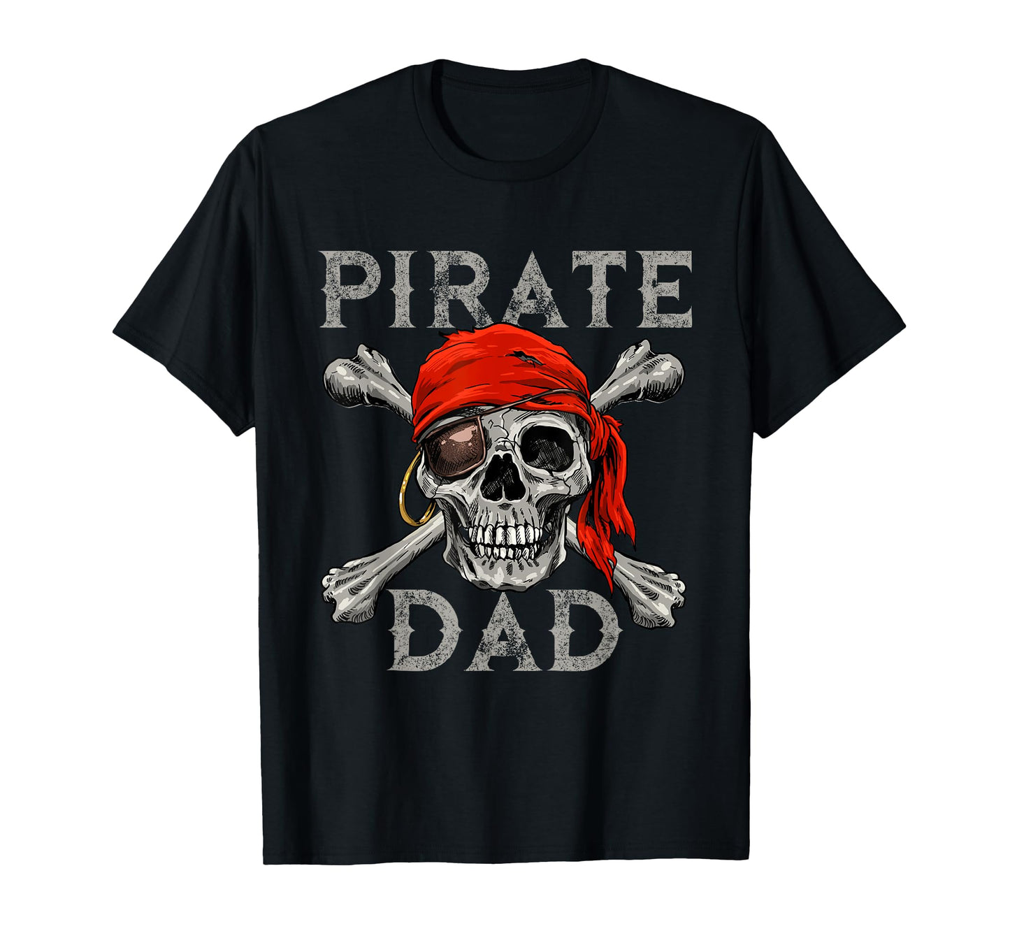 Pirate Dad Jolly Roger Crossbones T-Shirt - Custom Art Print for Adults - T-Shirt, Sweatshirt, Hoodie