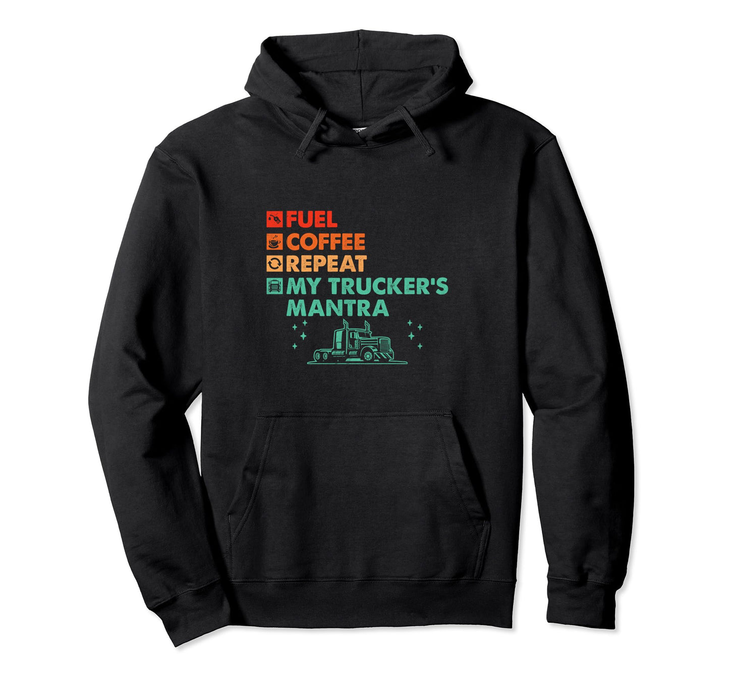 Trucker Driving Dad Trucker Father Truck Hoodie - Custom Art Print Unisex - T-Shirt, Sweatshirt, Hoodie