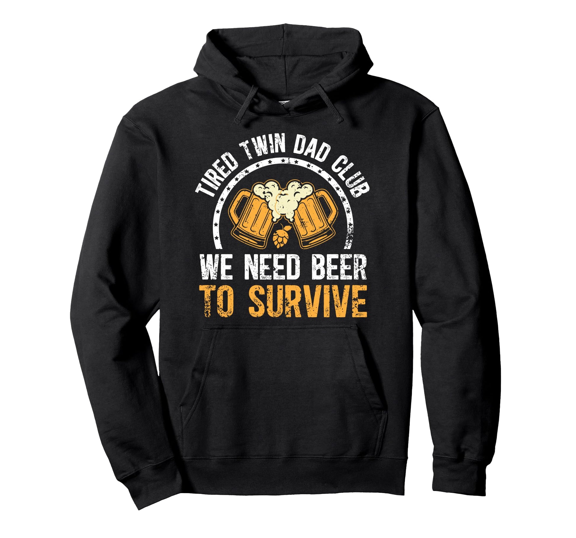 Tired Twin Dad Cub Dad Twins Twin Hoodie - Custom Art Print for Adults - T-Shirt, Sweatshirt, Hoodie
