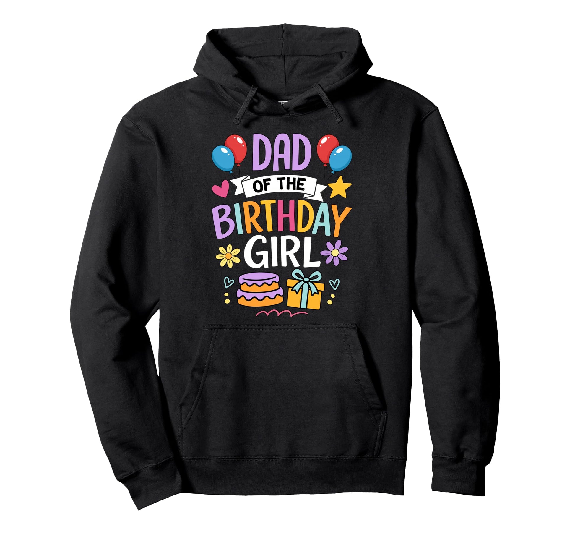 Dad Birthday Party Family Matching Hoodie - Graphic Print Unisex - T-Shirt, Sweatshirt, Hoodie