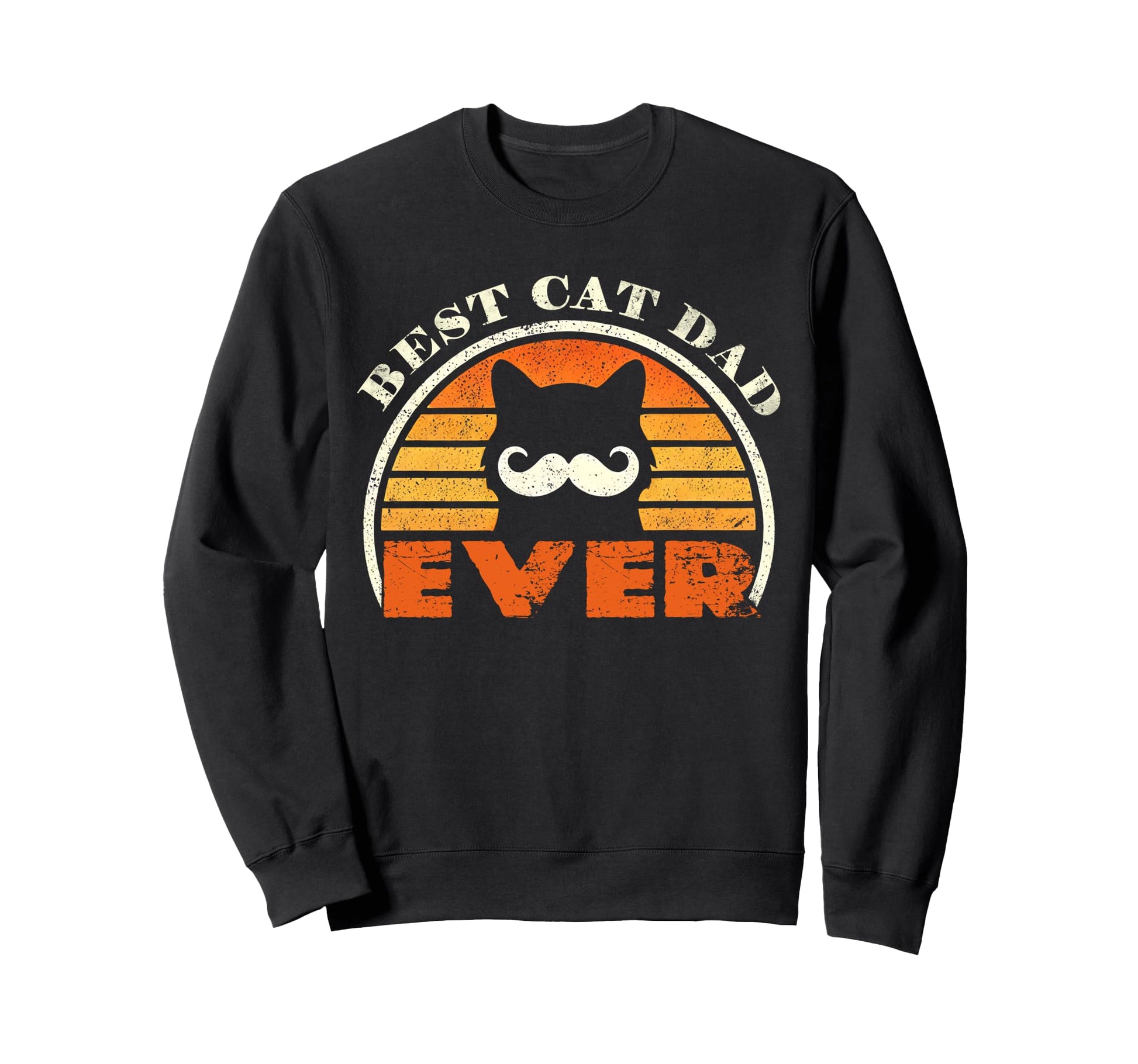 Funny Cat Dad Tees Best Cat Dad Ever Sweatshirt - Aesthetic Graphic Unisex - T-Shirt, Sweatshirt, Hoodie