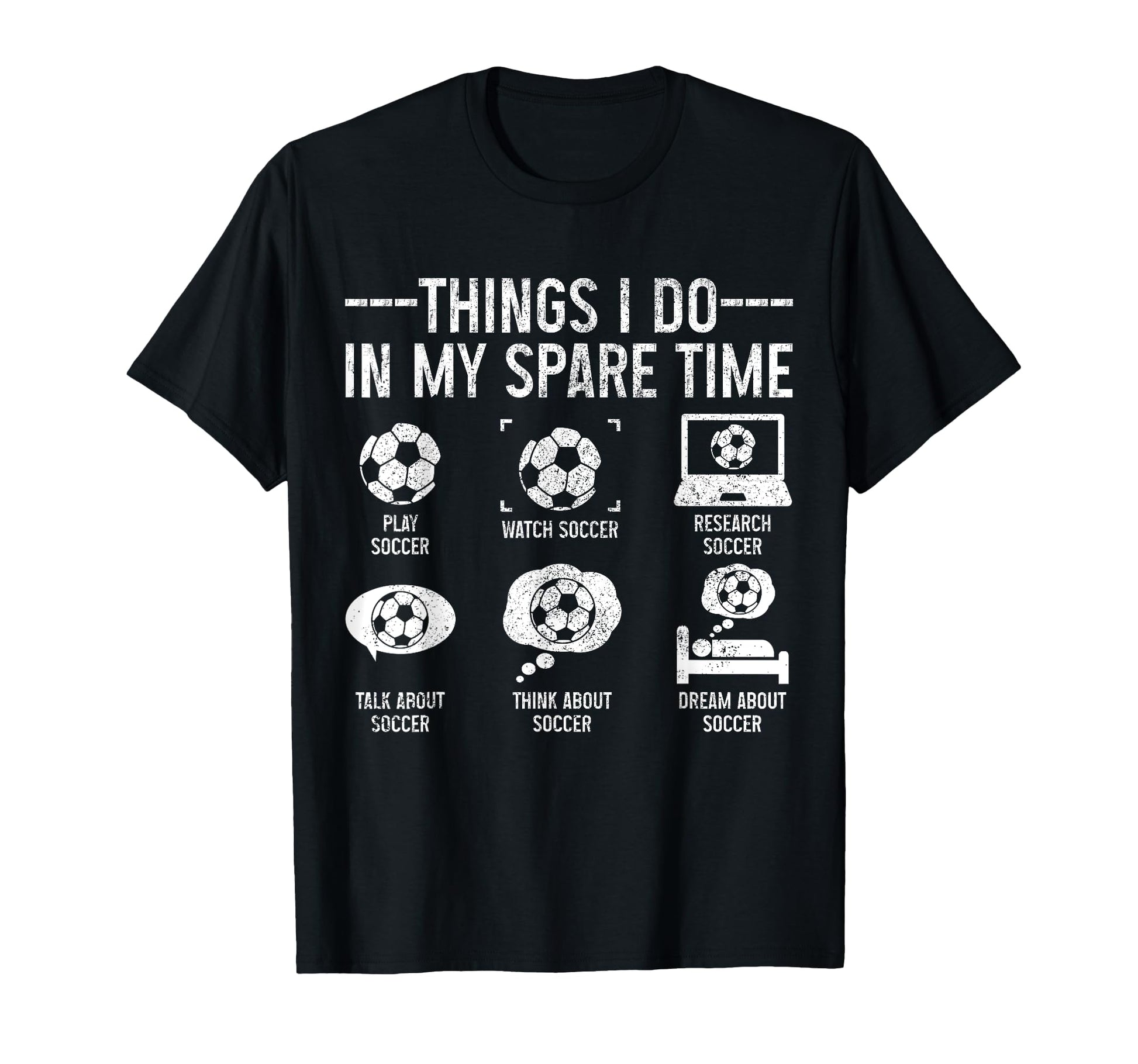 Soccer Things Do My Spare Time Funny T-Shirt - Aesthetic Graphic Unisex - T-Shirt, Sweatshirt, Hoodie