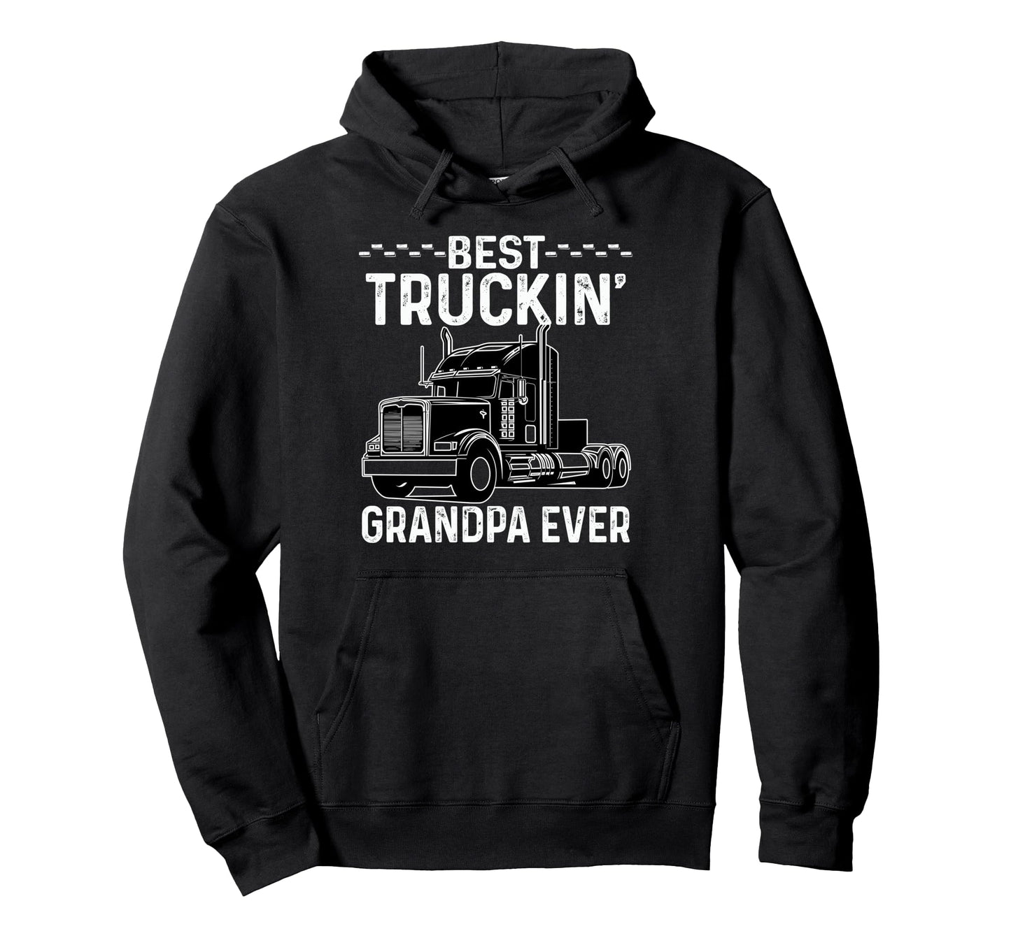 Best Truckin Grandpa Ever Big Rig Hoodie - Aesthetic Graphic for Adults - T-Shirt, Sweatshirt, Hoodie