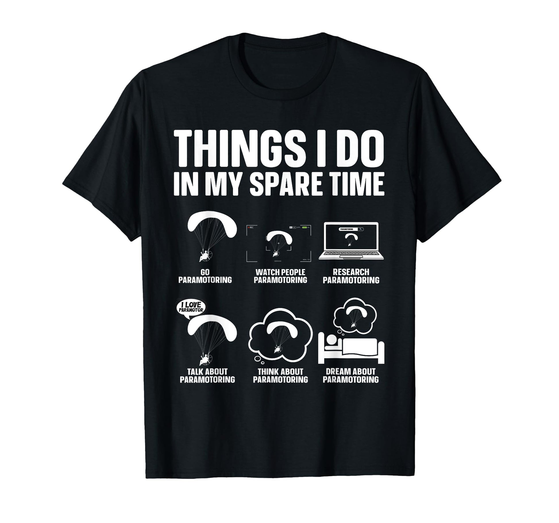 Paramotor Art Paramotoring Ppg Lover T-Shirt - Unique Graphic Unisex - T-Shirt, Sweatshirt, Hoodie