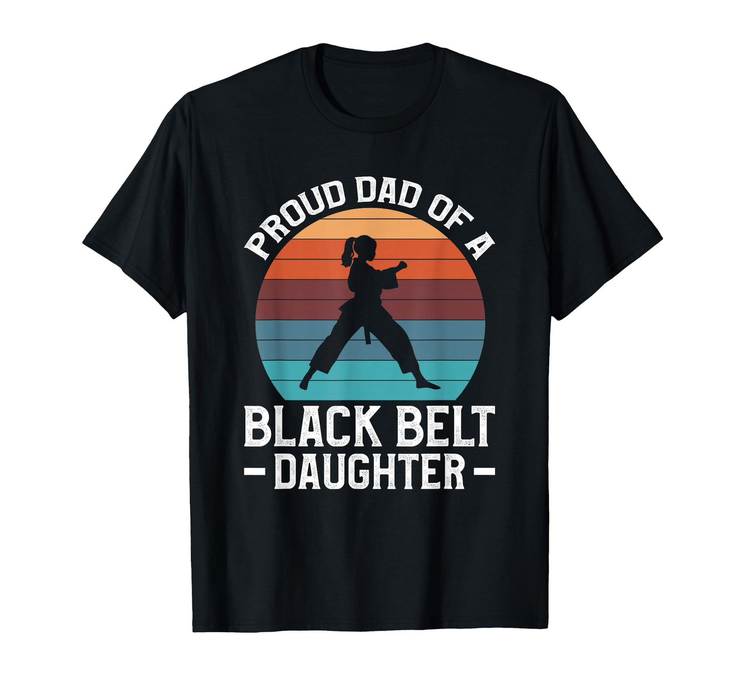 Black Belt Dad Daughter Father Martial Arts Hoodie - Graphic Print Unisex - T-Shirt, Sweatshirt, Hoodie