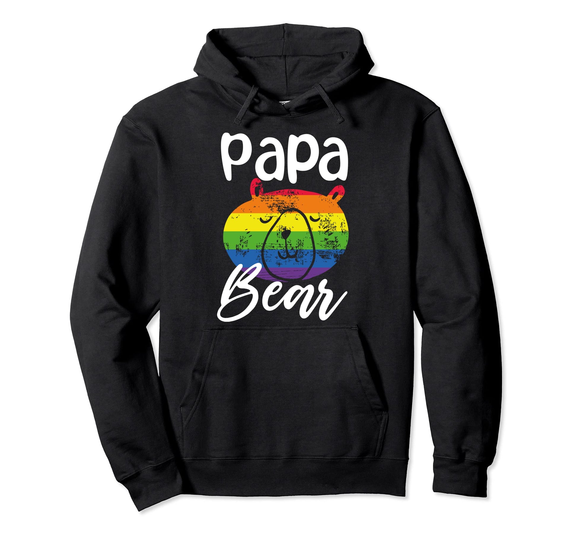 Lgbtq Papa Bear Proud Gay Lesbian Ally Hoodie - Graphic Print for Adults - T-Shirt, Sweatshirt, Hoodie