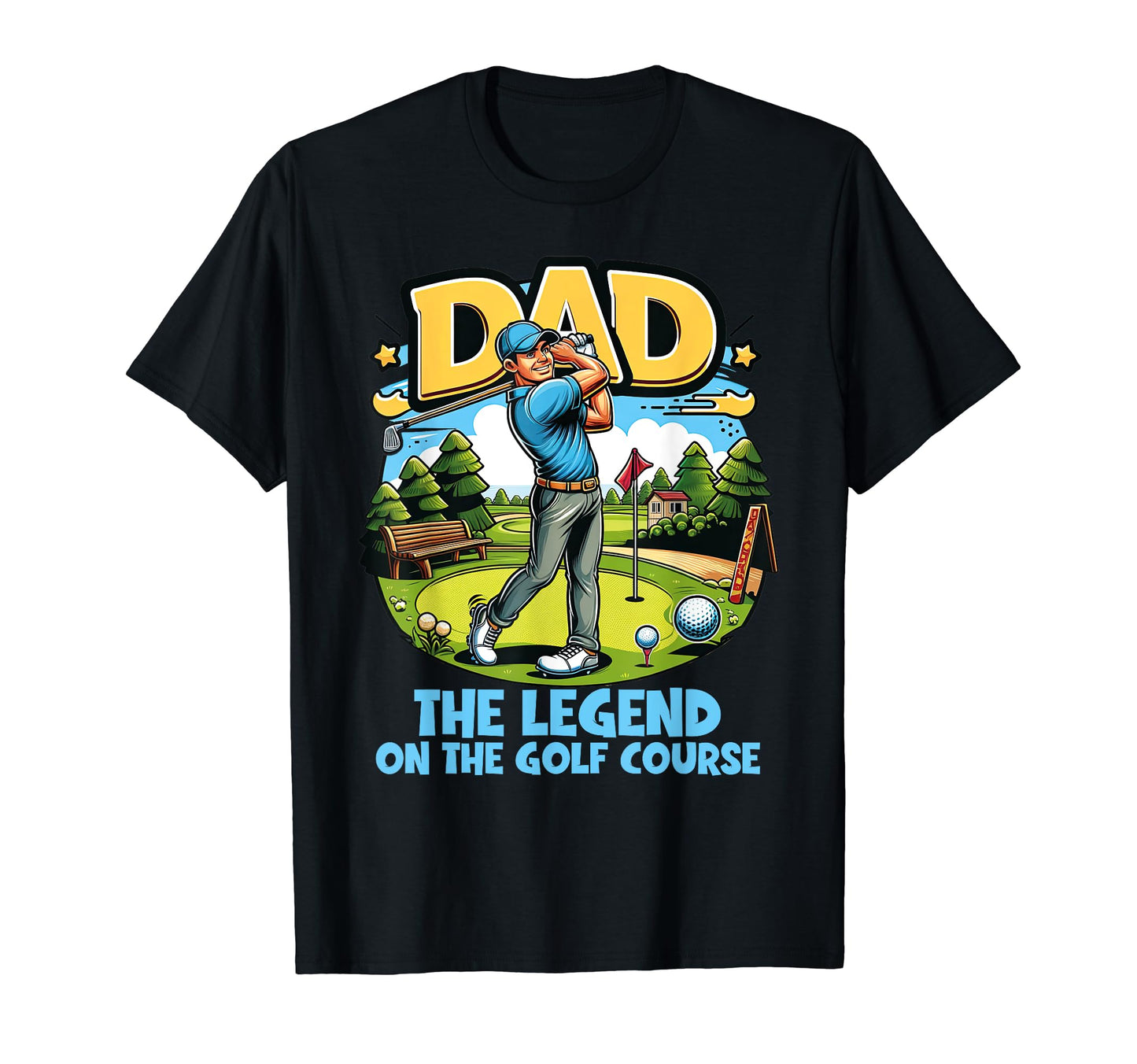 Golf Dad Fathers Day Dad Legend Golf T-Shirt - Unique Graphic Men Women - T-Shirt, Sweatshirt, Hoodie