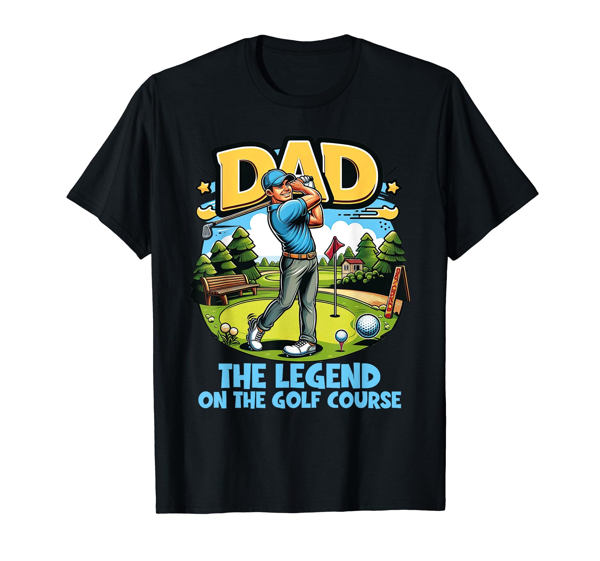 Golf Dad Fathers Day Dad Legend Golf T-Shirt - Unique Graphic Men Women - T-Shirt, Sweatshirt, Hoodie