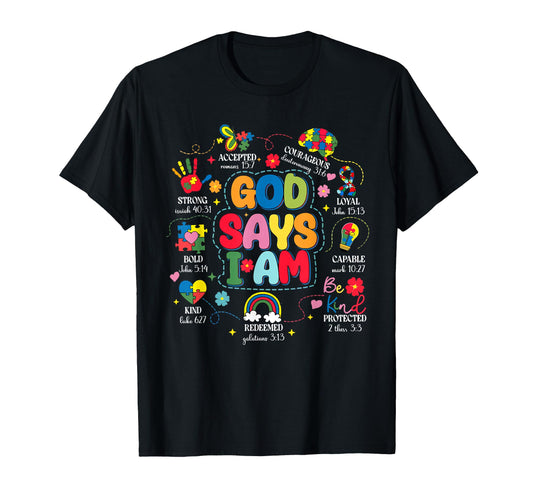 Autism Awareness Month Groovy God T-Shirt - Custom Art Print Men Women - T-Shirt, Sweatshirt, Hoodie