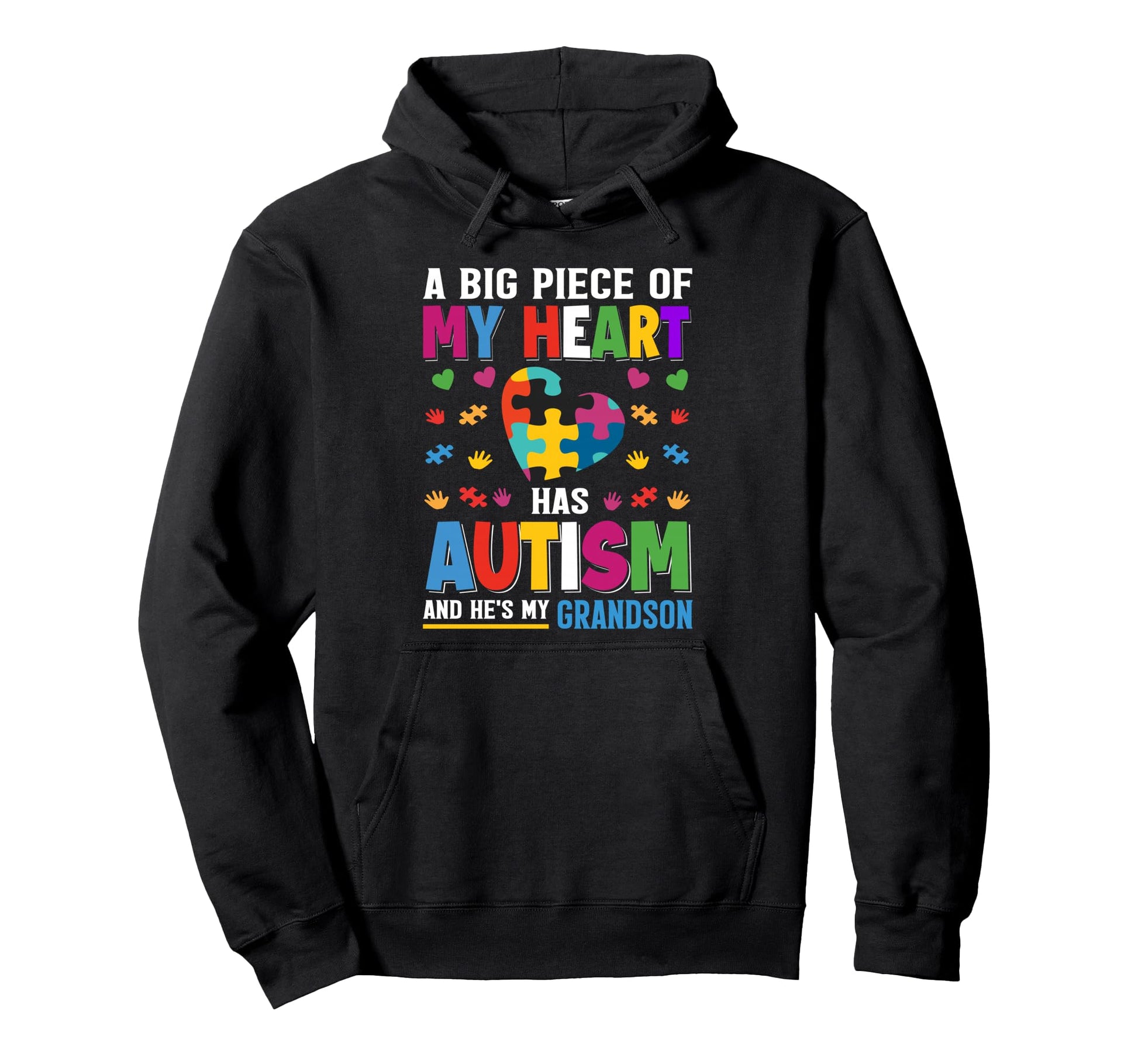 Proud Autism Grandma Grandpa Dad Pap Nana Hoodie - Streetwear Style Unisex - T-Shirt, Sweatshirt, Hoodie