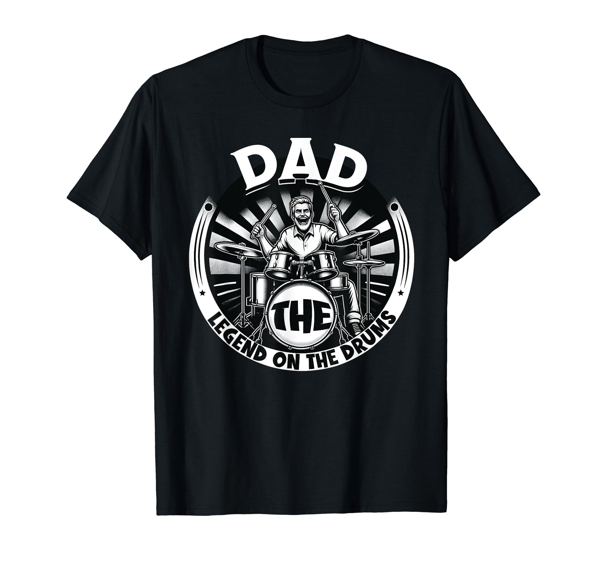 Dad Fathers Day Dad Legend Drums Dad T-Shirt - Graphic Print Unisex - T-Shirt, Sweatshirt, Hoodie