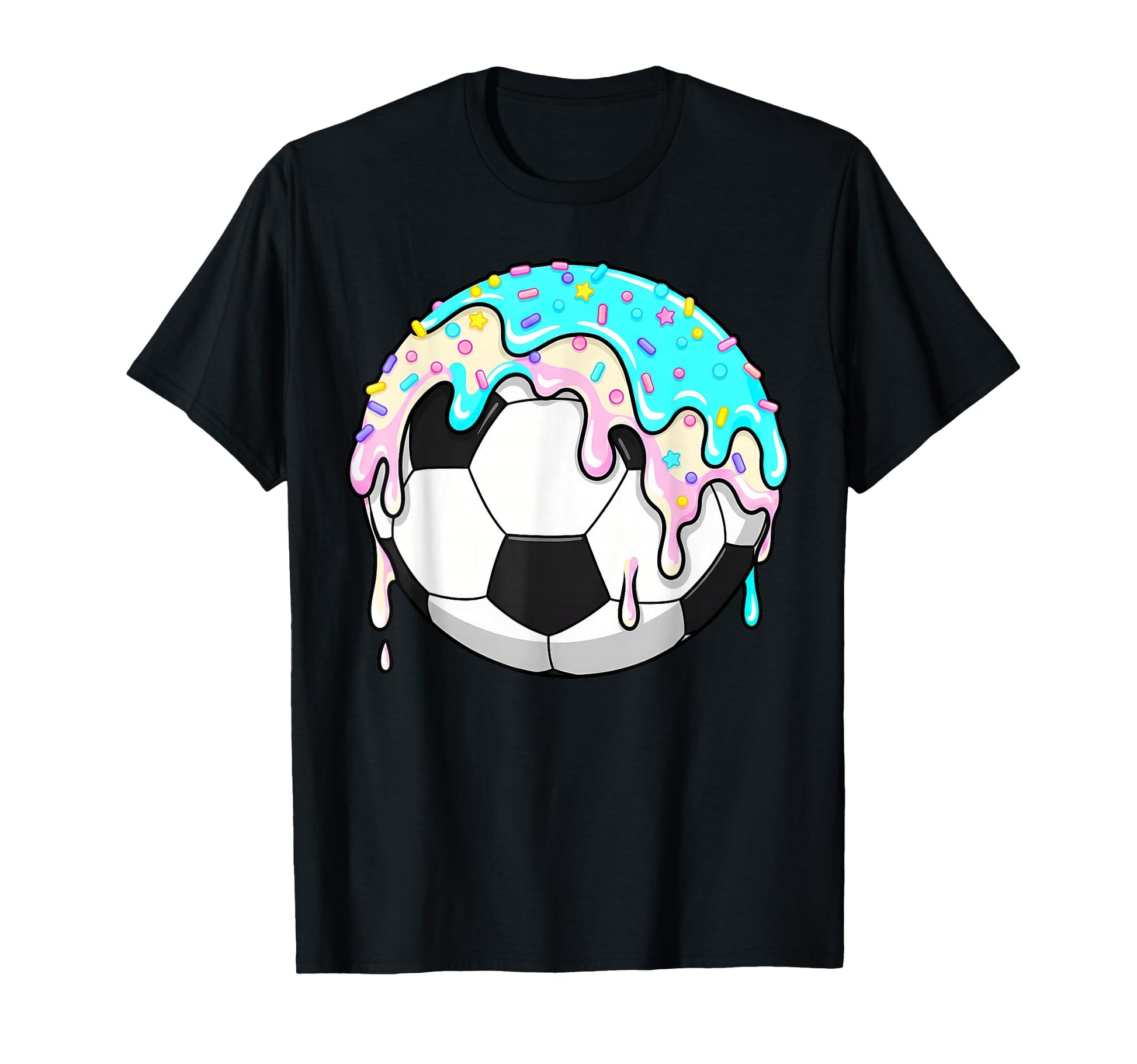 Dripping Soccer Ice Cream Drip Sport T-Shirt - Trendy Graphic for Adults - T-Shirt, Sweatshirt, Hoodie