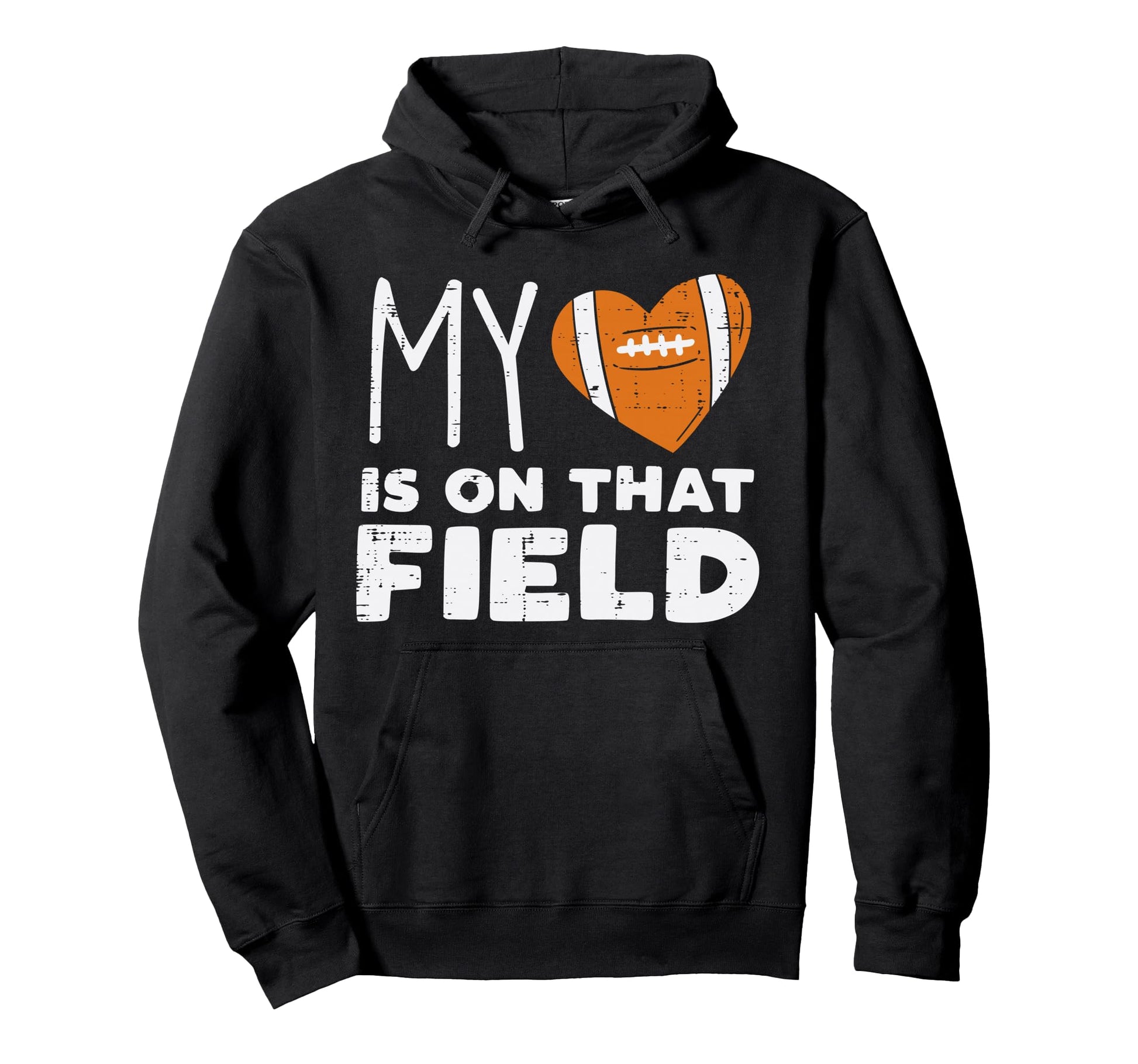 My Heart Is That Field American Football Hoodie - Novelty Apparel Unisex - T-Shirt, Sweatshirt, Hoodie