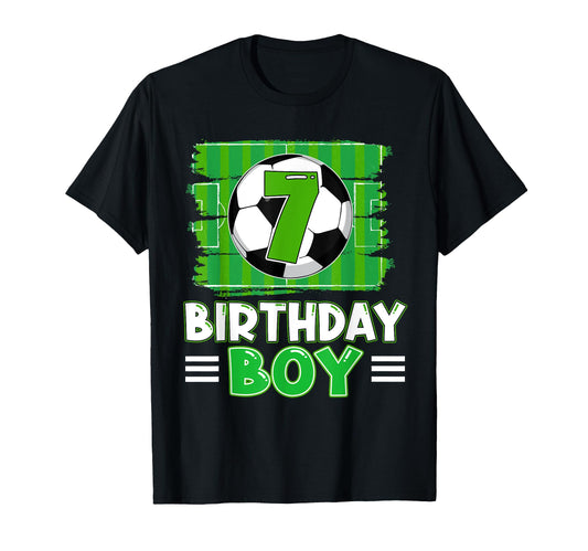 7 Year Old Birthday Soccer 7Th Party T-Shirt - Streetwear Style Men Women - T-Shirt, Sweatshirt, Hoodie