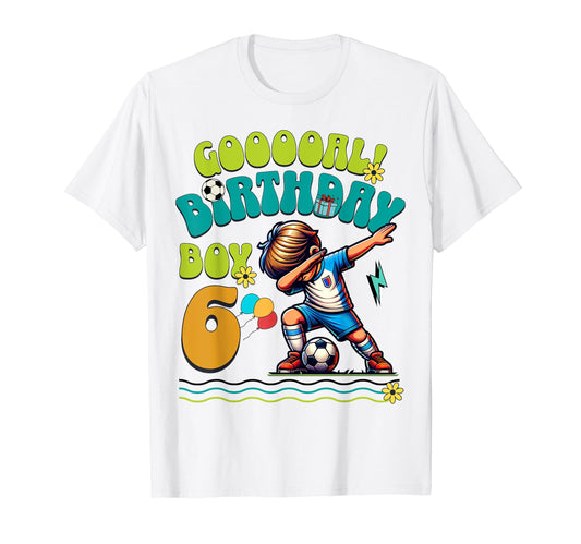 6Th Birthday 6 Year Soccer Football T-Shirt - Trendy Graphic for Adults - T-Shirt, Sweatshirt, Hoodie