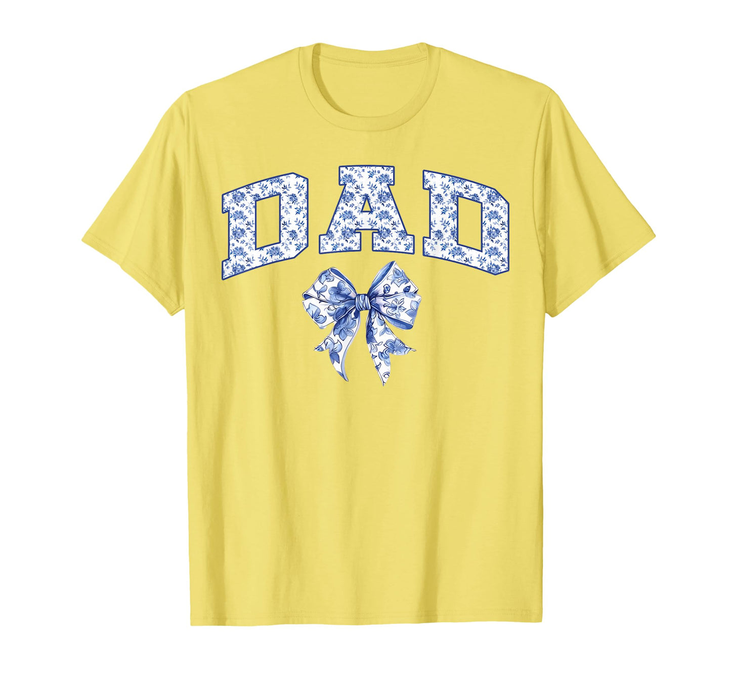 Dad Coquette Toile Blue Bow Floral T-Shirt - Streetwear Style Unisex - T-Shirt, Sweatshirt, Hoodie