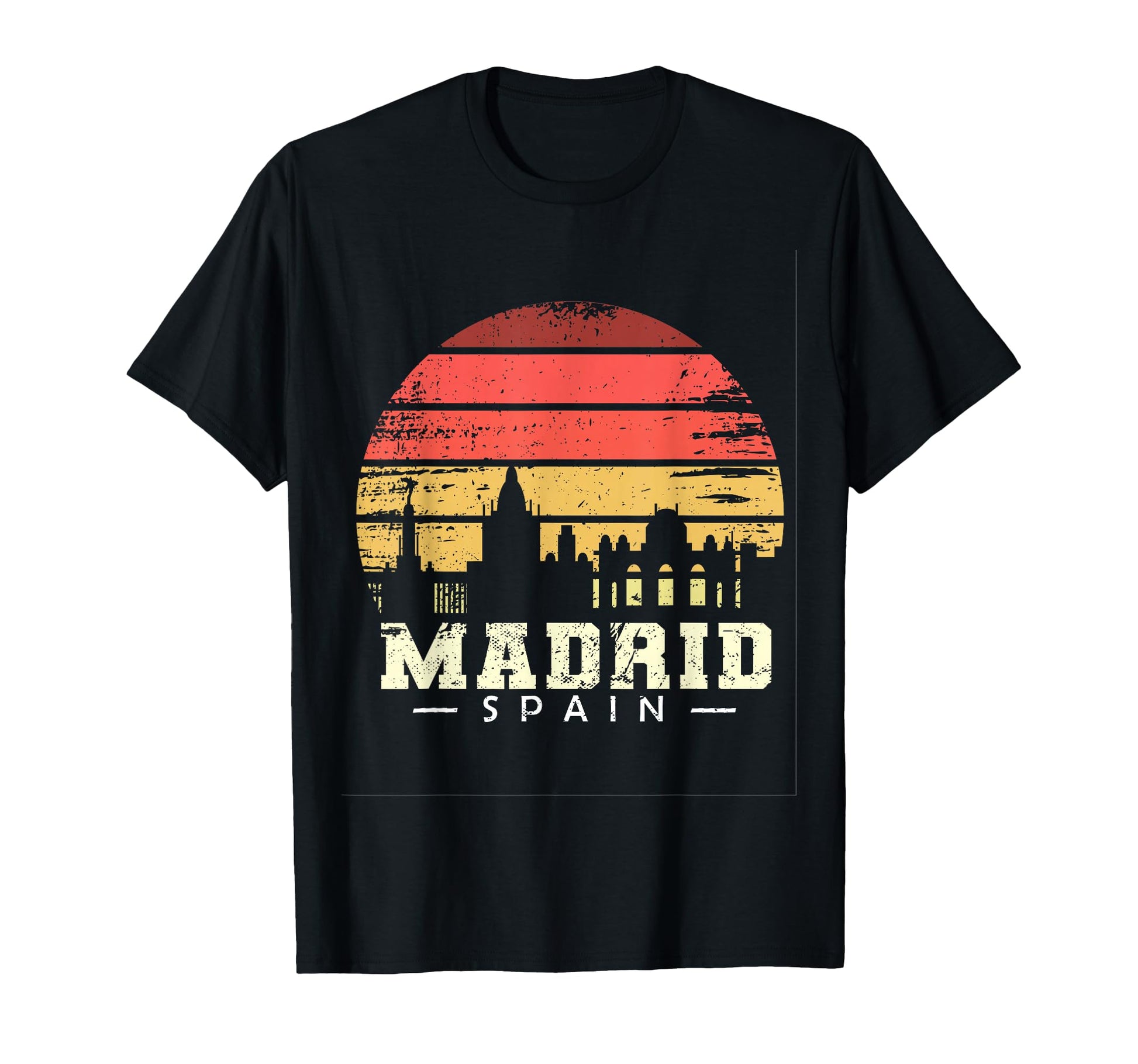 Madrid Souvenir Skyline Madrid T-Shirt - Minimalist Print Men Women - T-Shirt, Sweatshirt, Hoodie