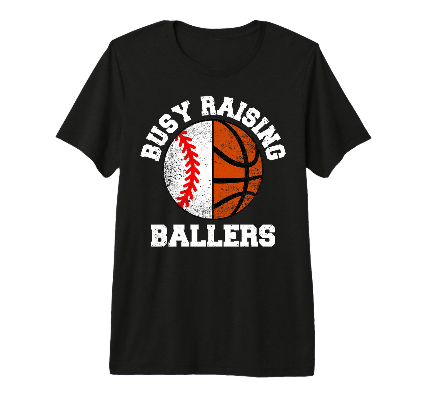 Busy Raising Ballers Funny Baseball T-Shirt - Graphic Print for Adults - T-Shirt, Sweatshirt, Hoodie