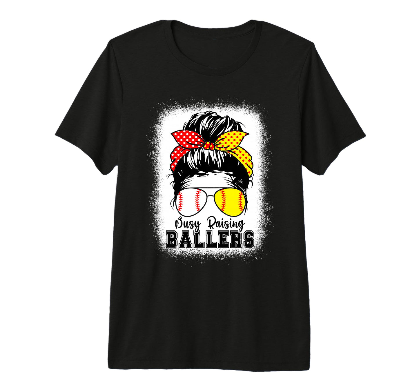 Busy Raising Ballers Mom Both Baseball T-Shirt - Trendy Graphic Men Women - T-Shirt, Sweatshirt, Hoodie
