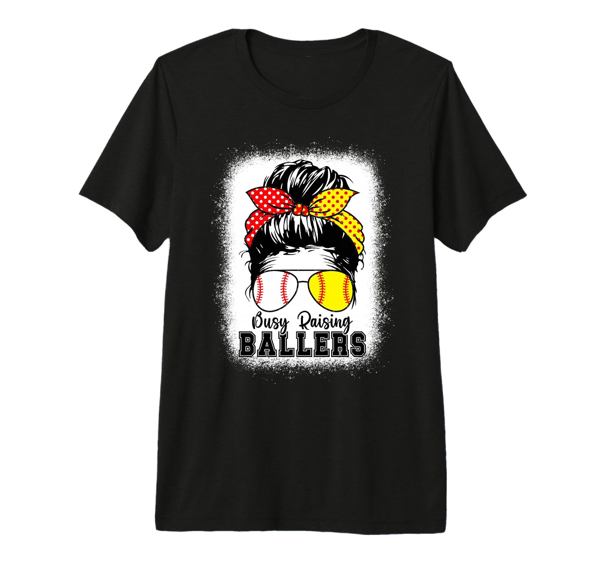 Busy Raising Ballers Mom Both Baseball T-Shirt - Trendy Graphic Men Women - T-Shirt, Sweatshirt, Hoodie