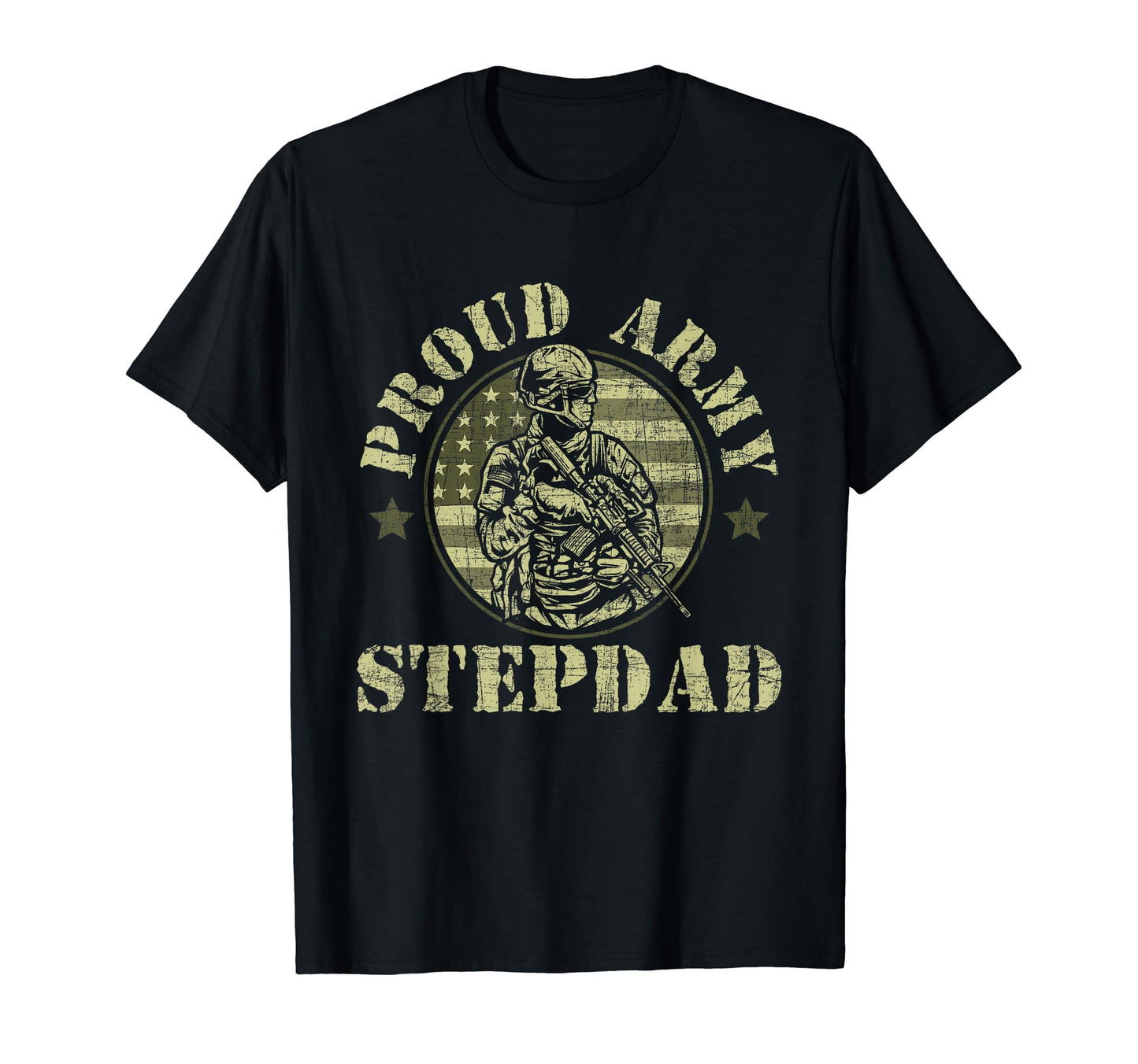 Proud Army Stepdad Military Pride T-Shirt - Novelty Apparel for Adults - T-Shirt, Sweatshirt, Hoodie