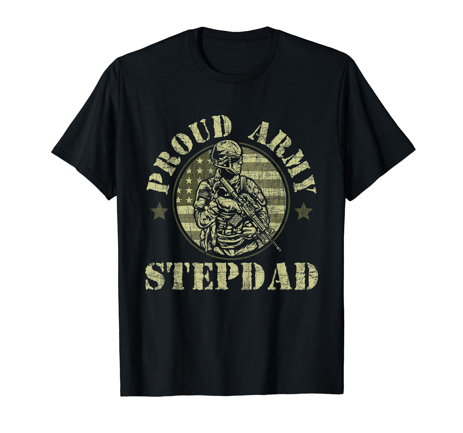 Proud Army Stepdad Military Pride T-Shirt - Novelty Apparel for Adults - T-Shirt, Sweatshirt, Hoodie