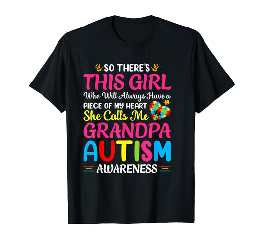 Autism Grandpa Autism Awareness Grandad T-Shirt - Unique Graphic Unisex - T-Shirt, Sweatshirt, Hoodie