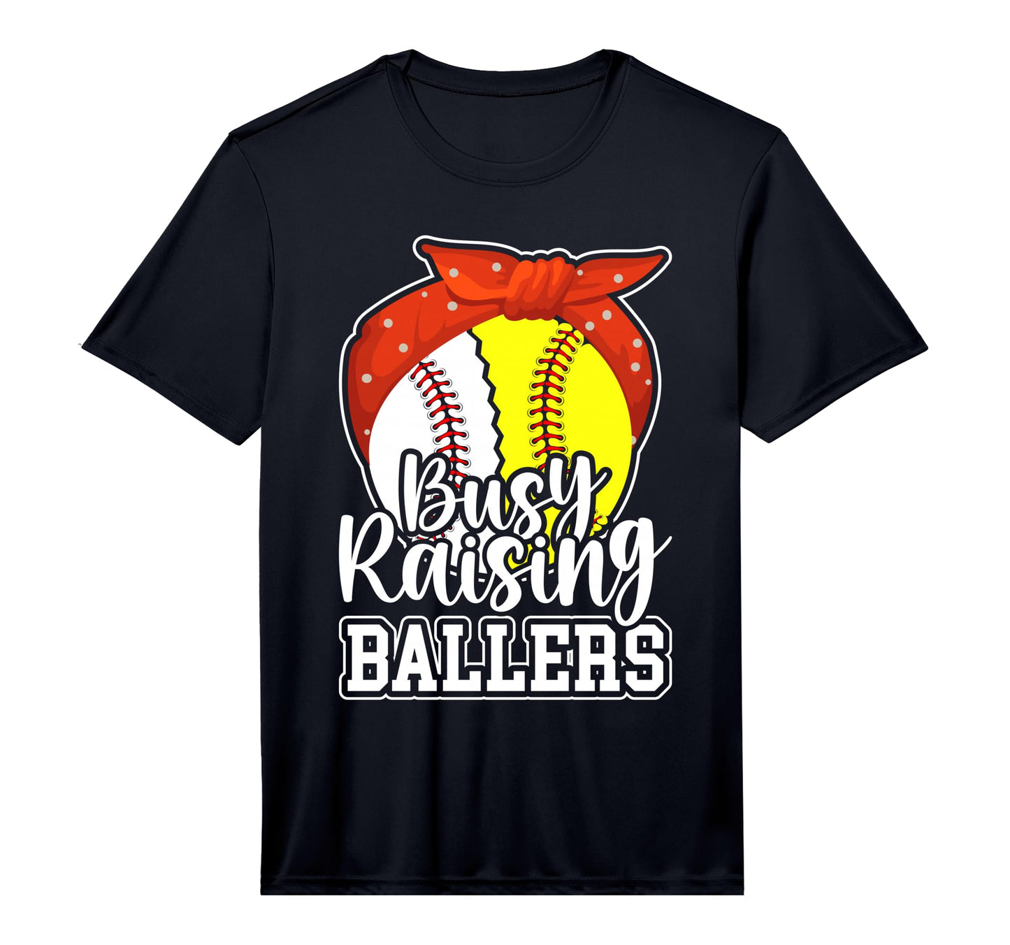 Busy Raising Ballers Softball T-Shirt - Aesthetic Graphic for Adults - T-Shirt, Sweatshirt, Hoodie