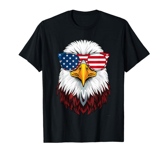 American Flag Patriotic Eagle 4Th July T-Shirt - Novelty Apparel Unisex - T-Shirt, Sweatshirt, Hoodie