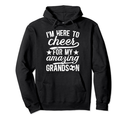 Amazing Grandson Soccer Grandpa Hoodie - Aesthetic Graphic for Adults - T-Shirt, Sweatshirt, Hoodie