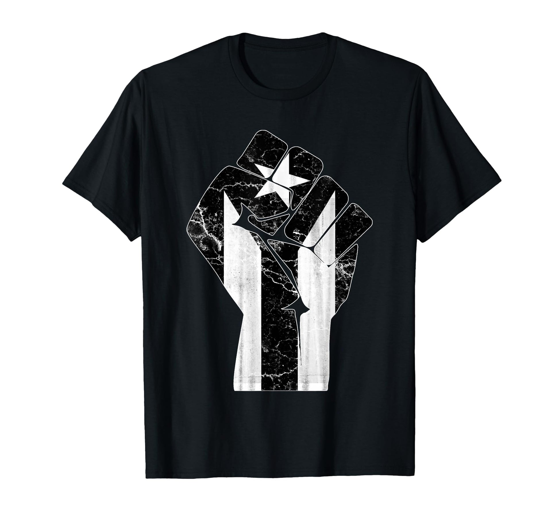 Boricua Strong Puerto Rico Black Flag Fist T-Shirt - Graphic Print Unisex - T-Shirt, Sweatshirt, Hoodie