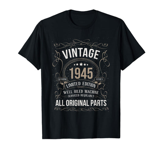 78Th Birthday 1945 Birthday 78 Year Old T-Shirt - Aesthetic Graphic Unisex - T-Shirt, Sweatshirt, Hoodie