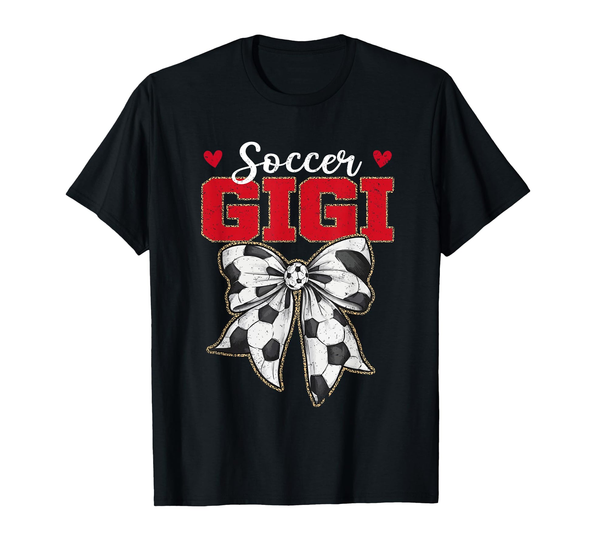 Soccer Gigi Bow Leopard Soccer Lovers T-Shirt - Unique Graphic Men Women - T-Shirt, Sweatshirt, Hoodie
