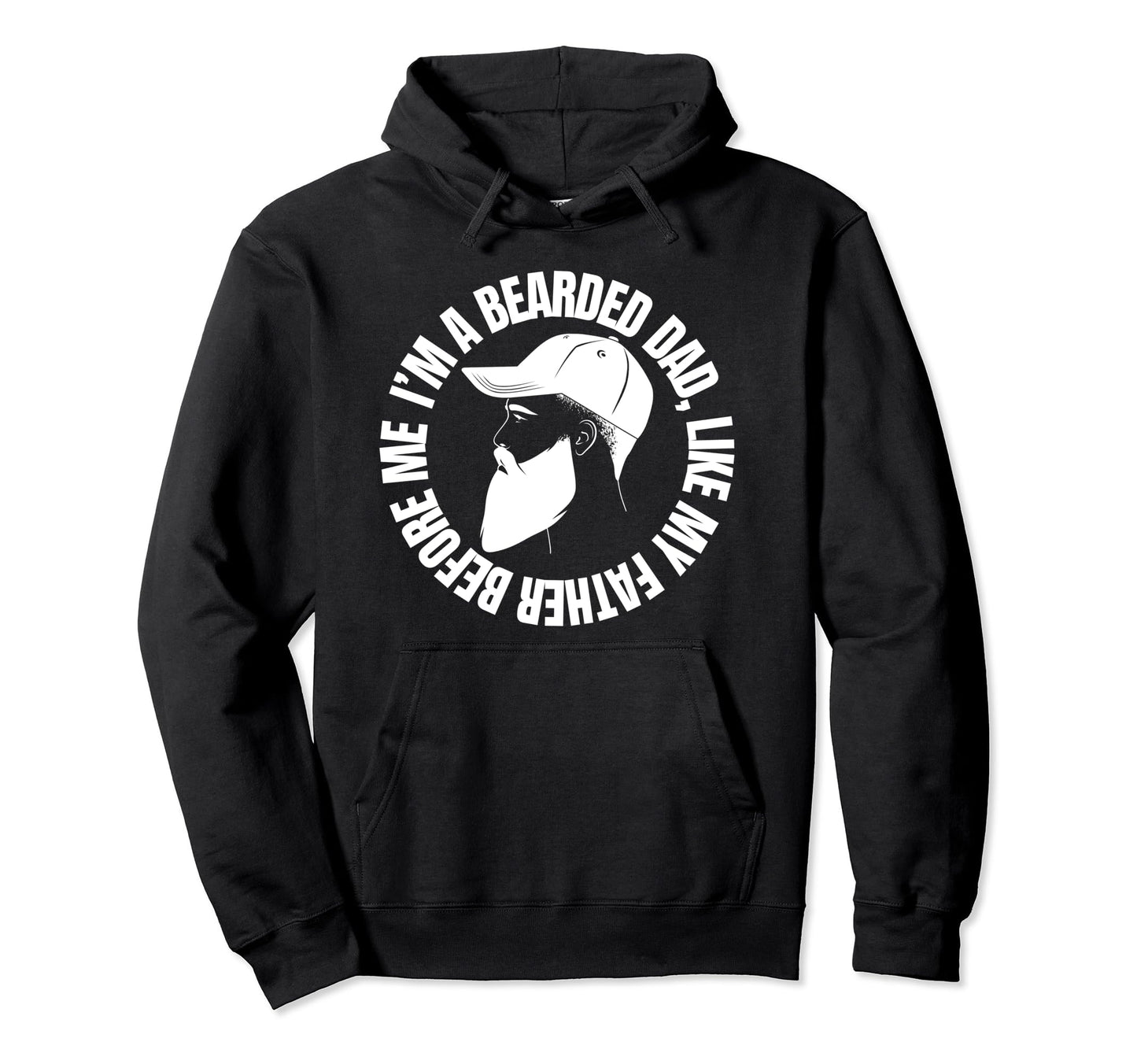 Funny Beard Fathers Gift Tattoo Hoodie - Fun Novelty Design Men Women - T-Shirt, Sweatshirt, Hoodie