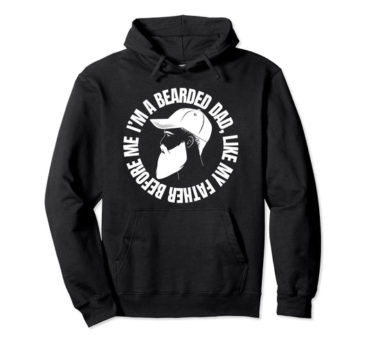 Bearded Dad Mens Beard Funny Superhero Hoodie - Trendy Graphic Men Women - T-Shirt, Sweatshirt, Hoodie