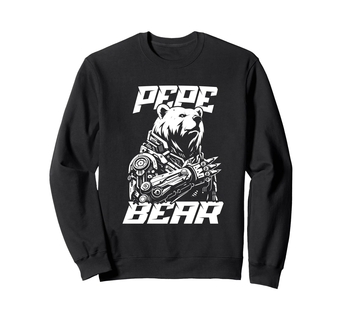 Pepe Papa Bear Bio Mechanical Robot Sweatshirt - Graphic Print for Adults - T-Shirt, Sweatshirt, Hoodie