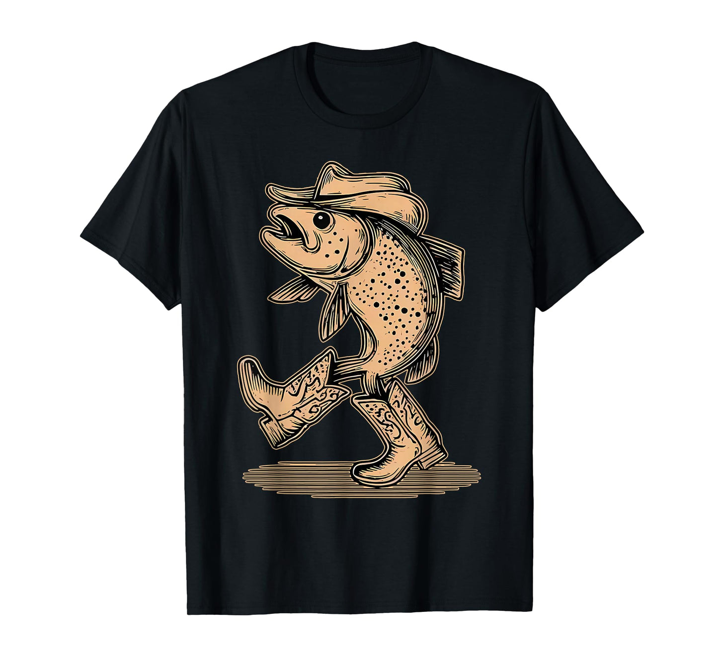 Fish Wearing Cowboy Hat Cowgirl T-Shirt - Streetwear Style Men Women - T-Shirt, Sweatshirt, Hoodie