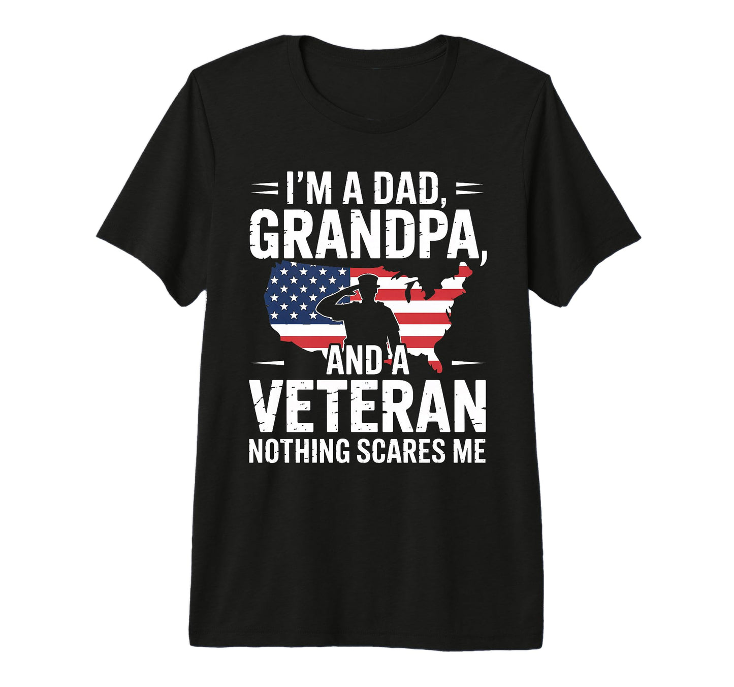 Mens Dad Grandpa Veteran Usa Flag T-Shirt - Casual Everyday Wear Unisex - T-Shirt, Sweatshirt, Hoodie