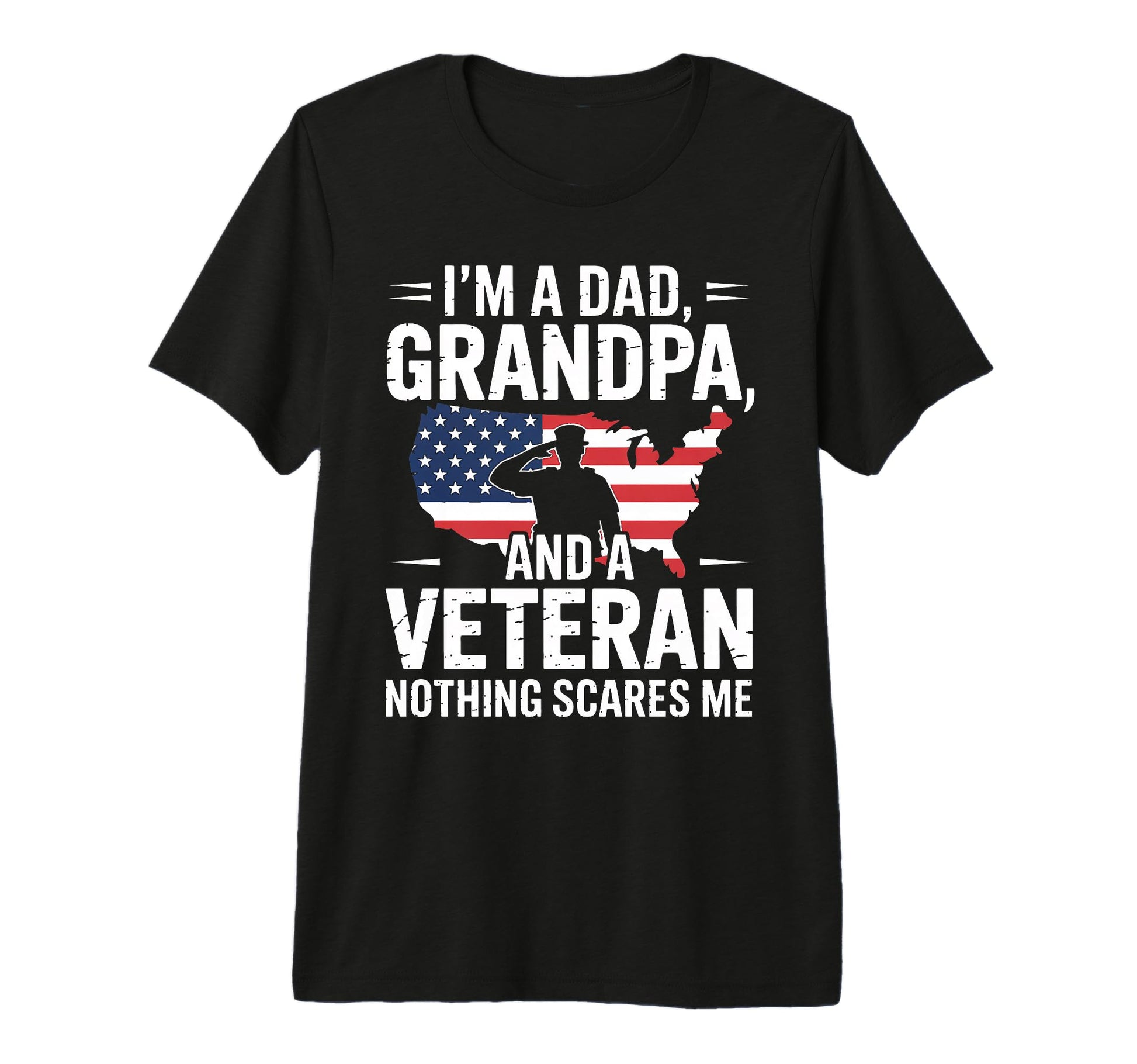 Mens Dad Grandpa Veteran Usa Flag T-Shirt - Casual Everyday Wear Unisex - T-Shirt, Sweatshirt, Hoodie