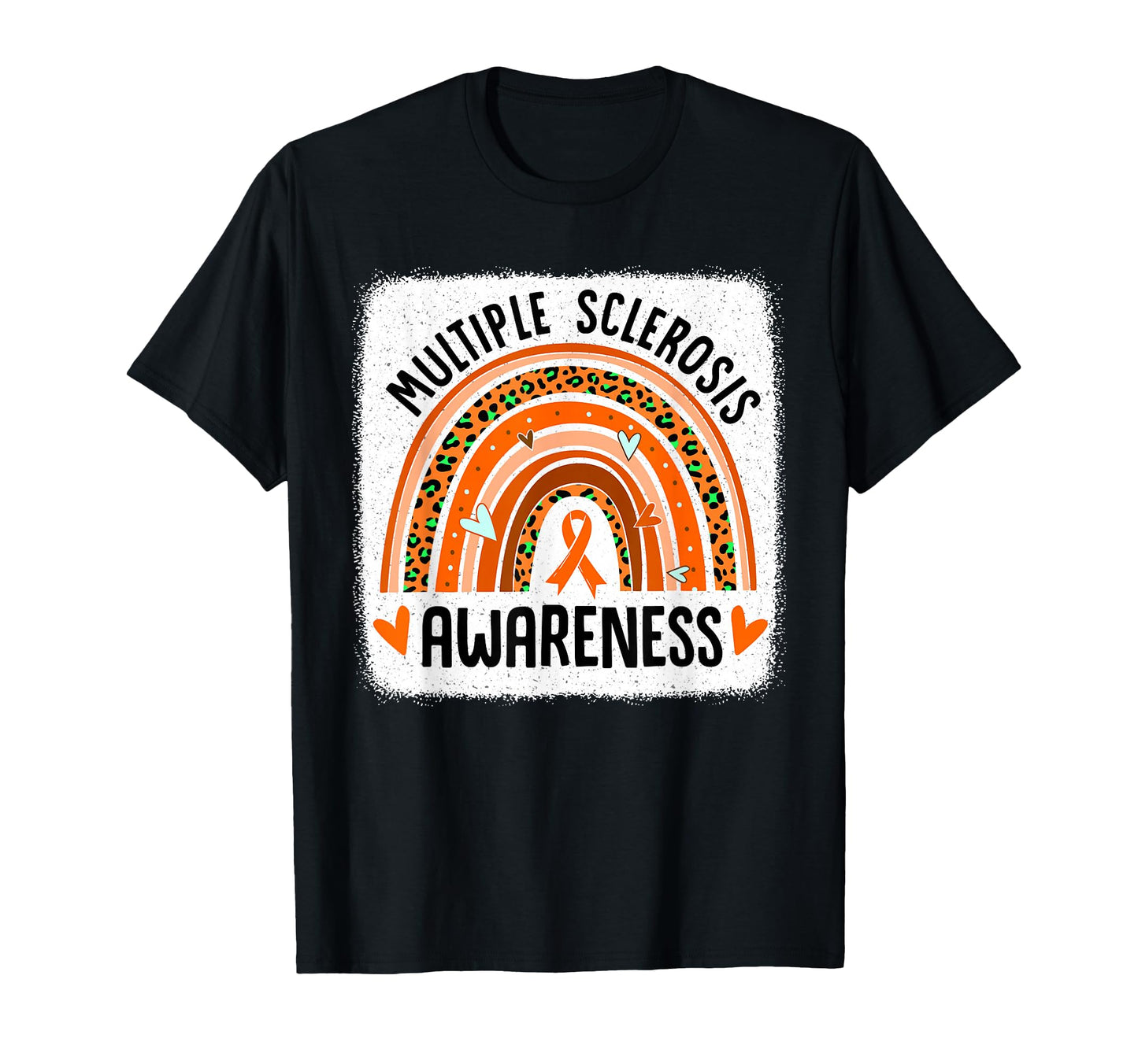 Rainbow Multiple Sclerosis Ms T-Shirt - Trendy Graphic for Adults - T-Shirt, Sweatshirt, Hoodie