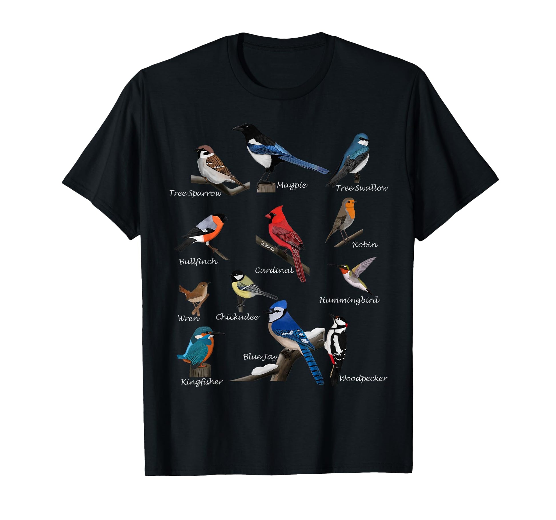 Garden Birds Cardinal Blue Jay T-Shirt - Graphic Print Men Women - T-Shirt, Sweatshirt, Hoodie