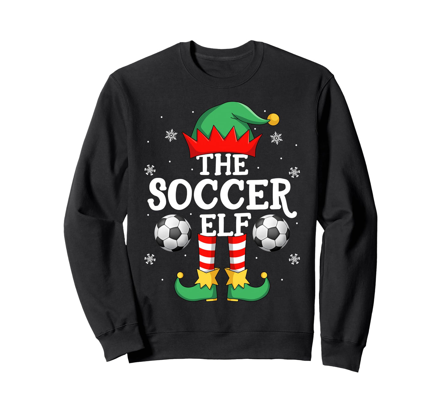 Soccer Elf Family Elf Squad Sweatshirt - Fun Novelty Design for Adults - T-Shirt, Sweatshirt, Hoodie