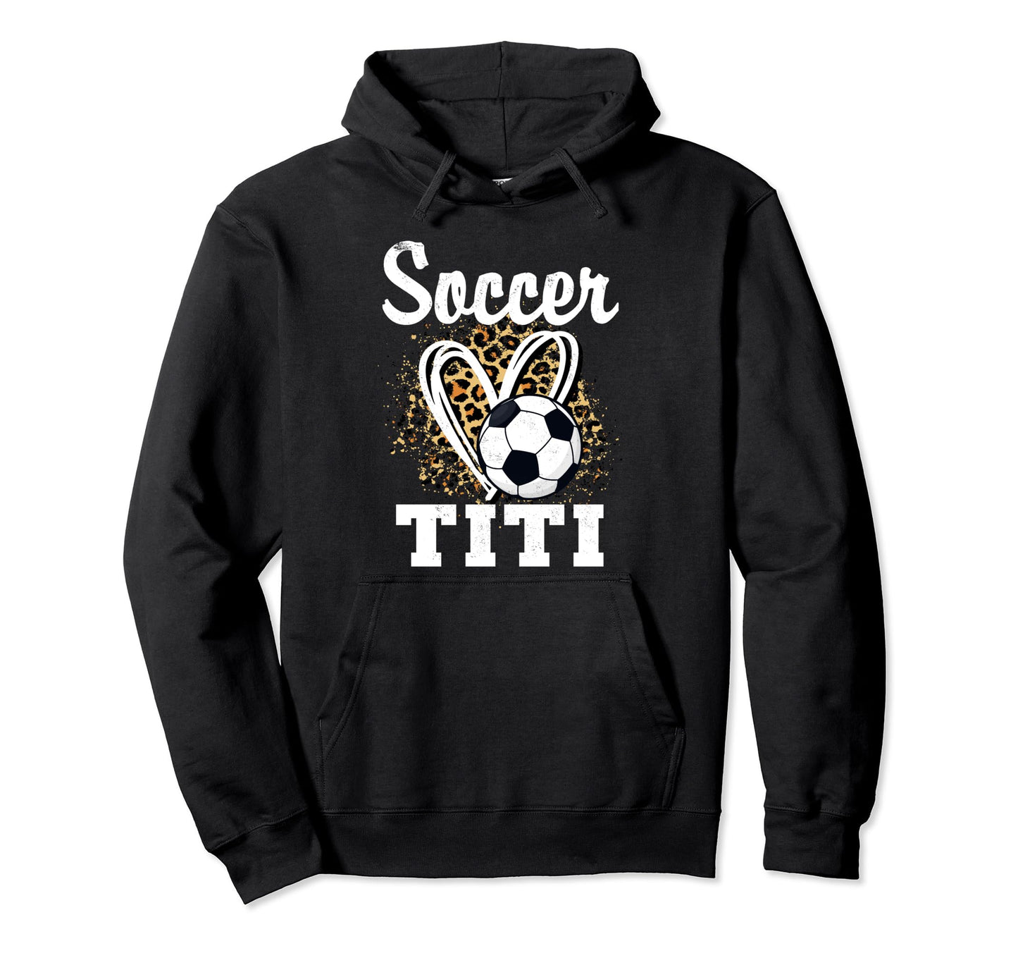 Soccer Titi Leopard Heart Matching Family Hoodie - Graphic Print Unisex - T-Shirt, Sweatshirt, Hoodie