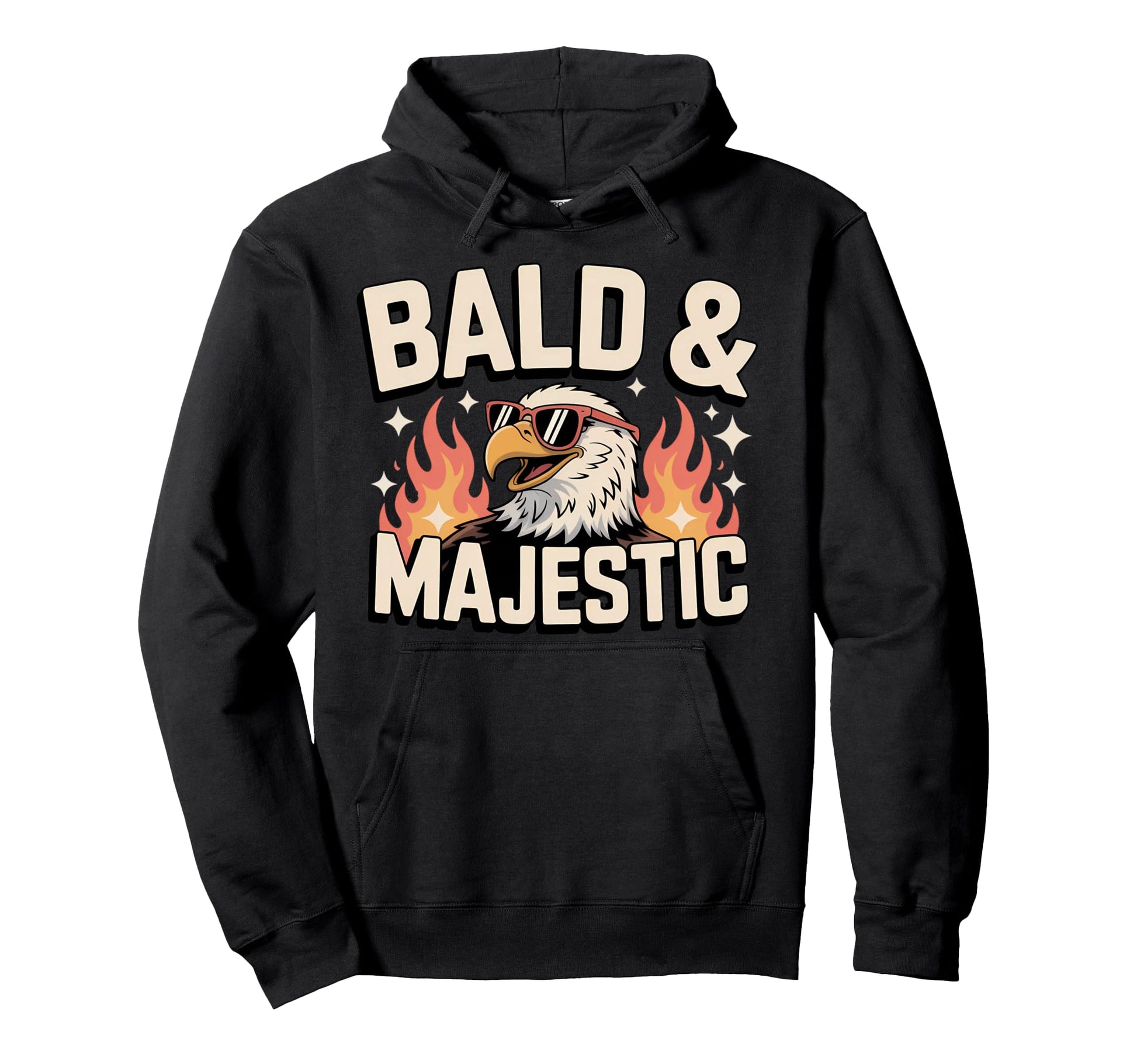 Bald And Majestic Funny Dad Patriotic Hoodie - Streetwear Style for Adults - T-Shirt, Sweatshirt, Hoodie