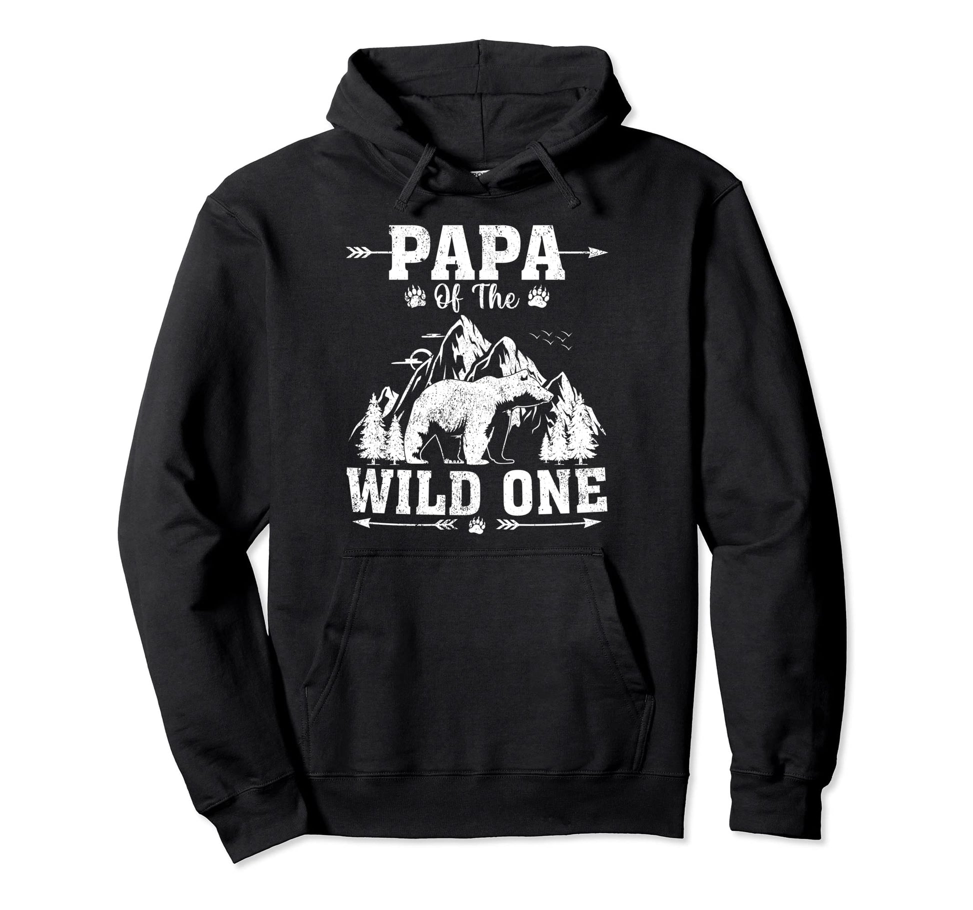 Papa Wild One Papa Bear Fathers Hoodie - Casual Everyday Wear for Adults - T-Shirt, Sweatshirt, Hoodie