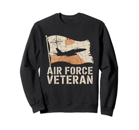 Air Force Veteran Us American Sweatshirt - Casual Everyday Wear for Adults - T-Shirt, Sweatshirt, Hoodie