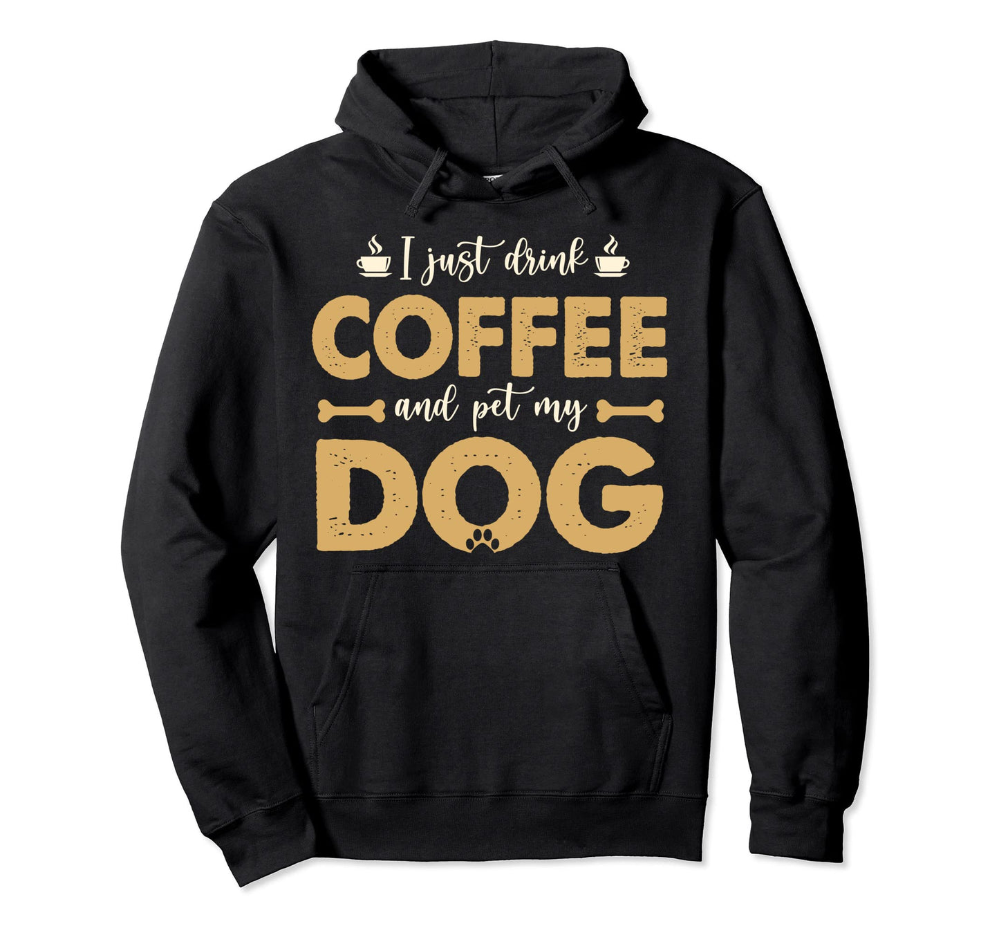Dog And Coffee Lover Dog Dad And Dog Hoodie - Minimalist Print for Adults - T-Shirt, Sweatshirt, Hoodie