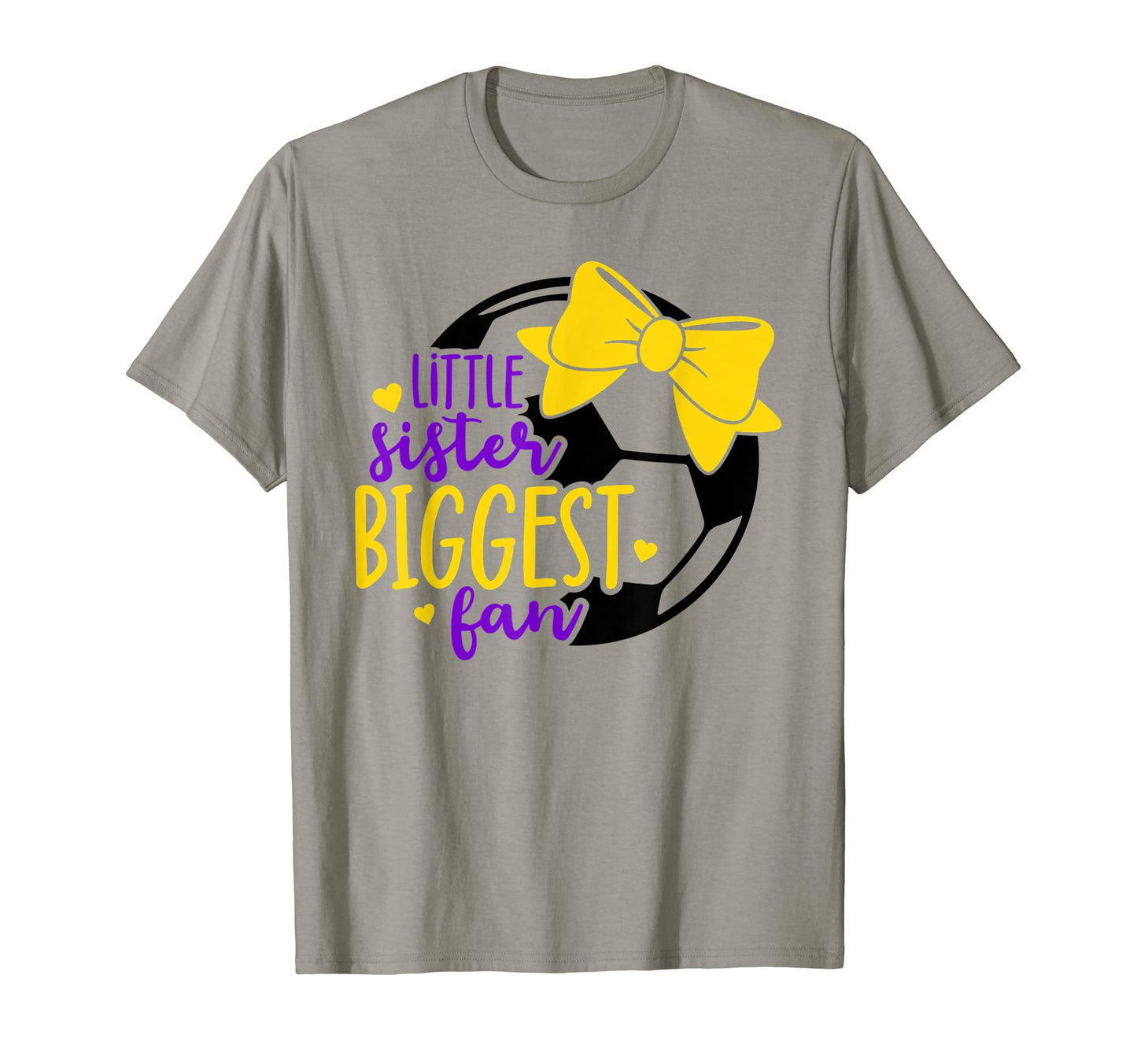 Little Sister Biggest Fan Soccer Sister T-Shirt - Graphic Print Men Women - T-Shirt, Sweatshirt, Hoodie
