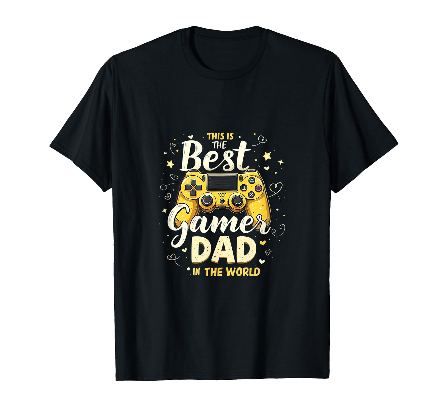 Best Gamer Dad World T-Shirt - Fun Novelty Design for Adults - T-Shirt, Sweatshirt, Hoodie
